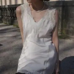 LACY SATIN TUNIC LAYERED TOP
