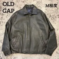 【90s】美品 OLD GAP レザージャケット ミニマル 黒 M シンプル 美品】90s OLD GAP レザージャケット ミニマル 黒 S シンプル - メルカリ