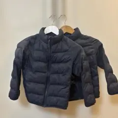 ネイビー ダウンジャケット キッズ 110cm 双子①