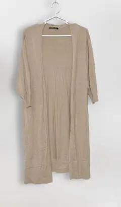 【INGNI】ロングカーディガン ベージュ F 薄手 羽織り 春夏 ナチュラル