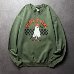 GILDAN ハロウィン　ゴースト　おばけ　ストリート　スケボー　ユーモア　M