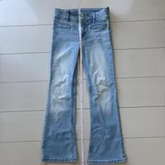 H&M フレアレッグ ロングパンツ　デニム