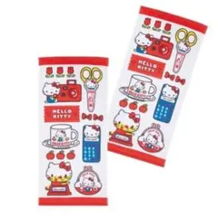 ハローキティフェイスタオル　レトロ柄2枚組