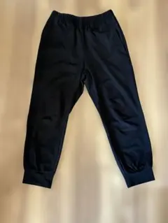 GU ジョガーパンツ　ブラック リブ付きパンツ 120cm