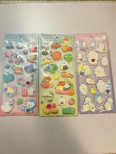 つぶらな瞳　ぷくぷくシール3枚セット