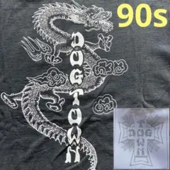 90s DOGTOWN Tシャツ USA製 ブラック XL相当 和柄ドラゴン - メルカリ