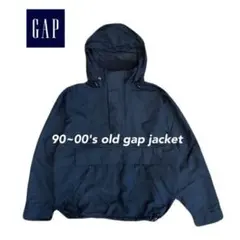 90s-00s OLD GAP ナイロン アノラックパーカー 黒 L テック