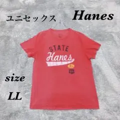 Hanes ヘインズ (LL) 半袖カットソーシャツ フロントプリント コットンのサムネイル