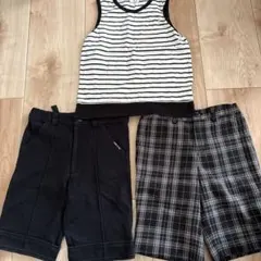 COMME CA ISMハーフパンツ2点セットとタンクトップ