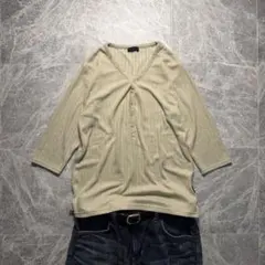 archive striped henry neck y2k rib お兄系