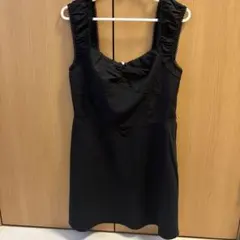 forever21 ブラックキャミワンピース フリルストラップ