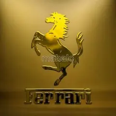 ◇フェラーリ跳ね馬／メッキゴールド／アルミエンブレムシール