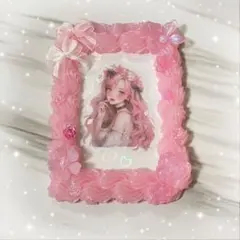 【58】硬質トレカケース　B8 ホイップデコ　ハンドメイド　推し活 ピンク