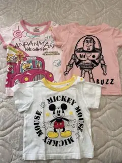 キャラクターTシャツ　3点セット　保育園着　着替え