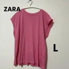 ZARA Tシャツ　ピンク　L
