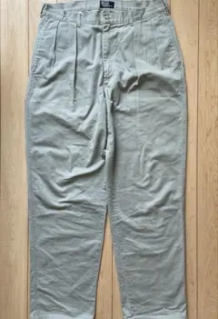 【USA製】◎PoloRalphLauren 初期タグポロチノカーキグレーW36
