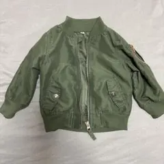 オリーブグリーン ジップアップジャケット 80cm