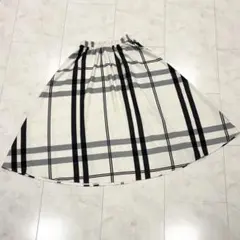 チェック フレアスカート