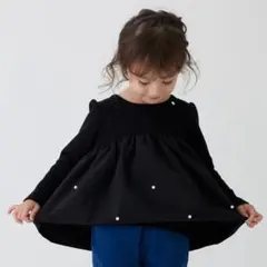 プティマイン パールドットドッキングカットソー