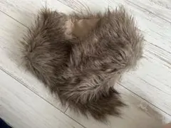 リアルファー ネックウォーマー ベージュ