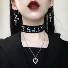 シルバー クロス 十字架 ピアス サークル フープ ドロップ #C147-1