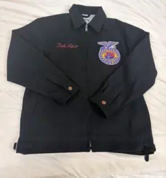 Houston ミリタリージャケット 黒刺繍入り