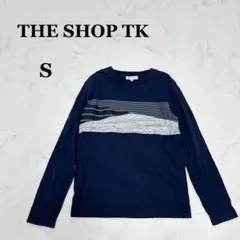 THE SHOP TK ♦︎長袖カットソー S ネイビー ボーダー クルーネックのサムネイル