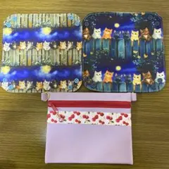 組み合わせ変更可♡激安♡新品♡ハンドメイド♡インテリアトレイ＆ポーチ