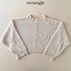 レクタングル rectangle ダメージクロップドニット ホワイト系 F