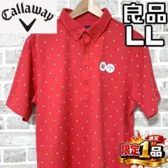 【早い者勝ち✨】キャロウェイゴルフ メンズ 半袖 ポロシャツ LL レッド 赤