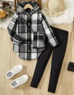 キッズ フランネル チェックシャツ パンツ セット