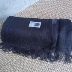 【新品】麻100%　ストール　 灰黒カラーのサムネイル