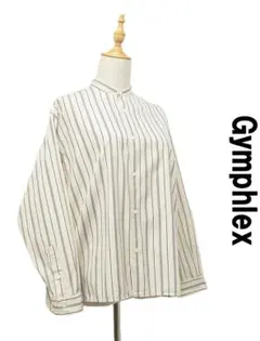 と*と様 Gymphlex 半袖シャツ バンドカラー ホワイト と*と様 Gymphlex 半袖シャツ バンドカラー ホワイト - メルカリ