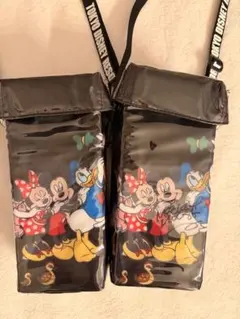 ミッキーサイン入りディズニーショルダーバッグ2点セットほぼ未使用
