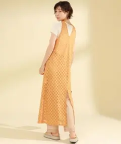 Ray BEAMS / チェッカー チュール ノースリーブ ワンピースのサムネイル
