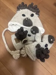 子供用 手袋＆帽子セット トナカイ