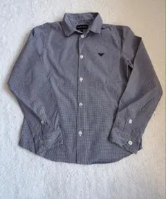 入学式　EMPORIO ARMANI チェック柄シャツ 9A 136cm