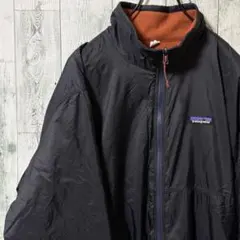 パタゴニア リバーシブル　ナイロンジャケット　フリース　紺色　XLARGE 紺色