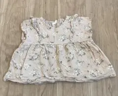 バースデイ　Black closet花柄　半袖　110cm 保育園着　リネン