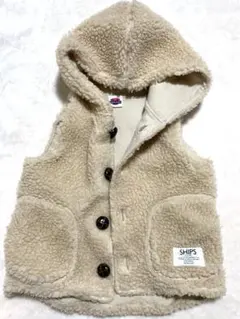 フード付きファーベスト80cm