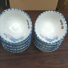 新品未使用　花柄陶器　小鉢　10個セット　有田焼