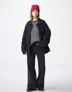 GU リラックスワイドフレアジーンズNTQ+E