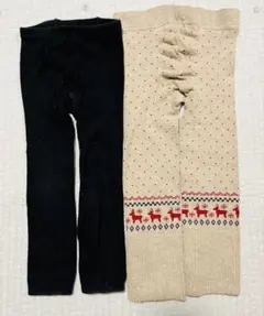 【2本セット】ニットレギンス　無印 など　サイズ90-100