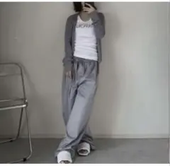 ok.soon ダブルウエストパンツ グレー