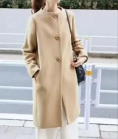 IENA オフネックコート