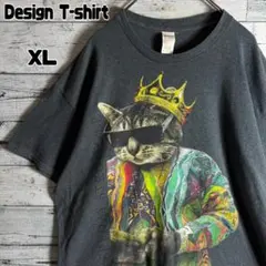 GILDAN　猫 Tシャツ　キャット ネコ パロディ　ヒップホップ　メンズXL
