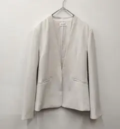 PLST ストレッチダブルクロスカラーレスジャケット M