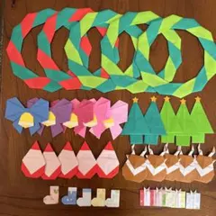 折り紙　リース　クリスマス　製作キット　（5キット）