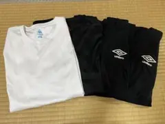 umbro アンブロ 半袖Tシャツ 4枚セット Mサイズ 白 黒 まとめ売り