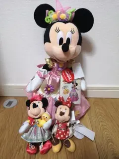 ミニーマウス　ヒピぬいぐるみ　37周年、うさぴよぬいば ミニーマウス ヒピぬいぐるみ 37周年、うさぴよぬいば ミニー